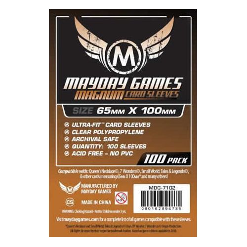 Mayday Magnum Ultra Fit 100 Card Sleeves 65 x 100mm