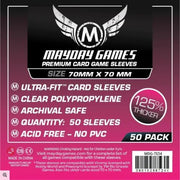 Mayday Premium 50 Clear Square Card Sleeves 70 x 70mm
