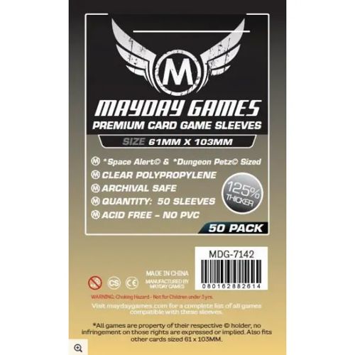 Mayday Premium 50x Clear Card Sleeves 61 x 103mm