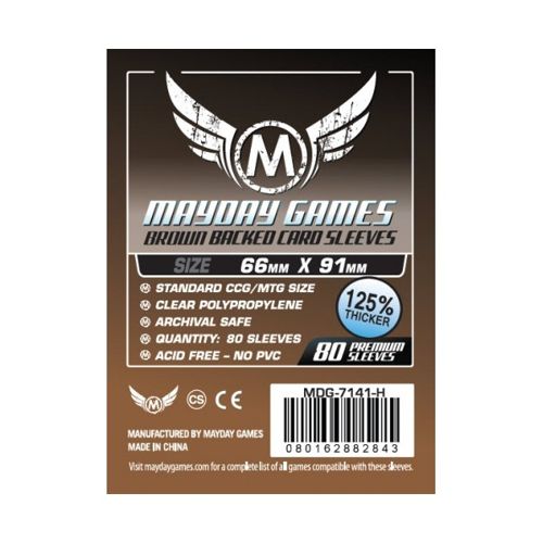Mayday Premium 80 Brown Card Sleeves 63.5 x 88mm