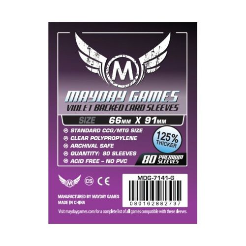 Mayday Premium 80 Purple Card Sleeves 63.5 x 88mm