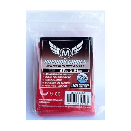 Mayday Premium 80 Red Card Sleeves 63.5 x 88mm