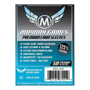Mayday Premium 50x Clear Standard European Card Sleeves 59mm x 92mm
