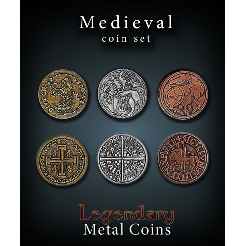 Medieval Coin Set Legendary Metal Coins
