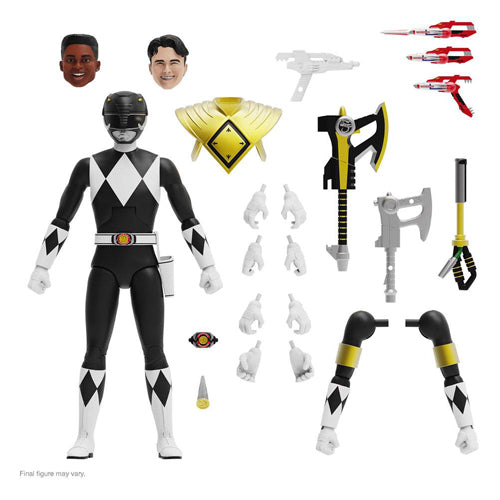 Mighty Morphin Power Rangers Ultimates Action Figure Black Ranger 18 c ...