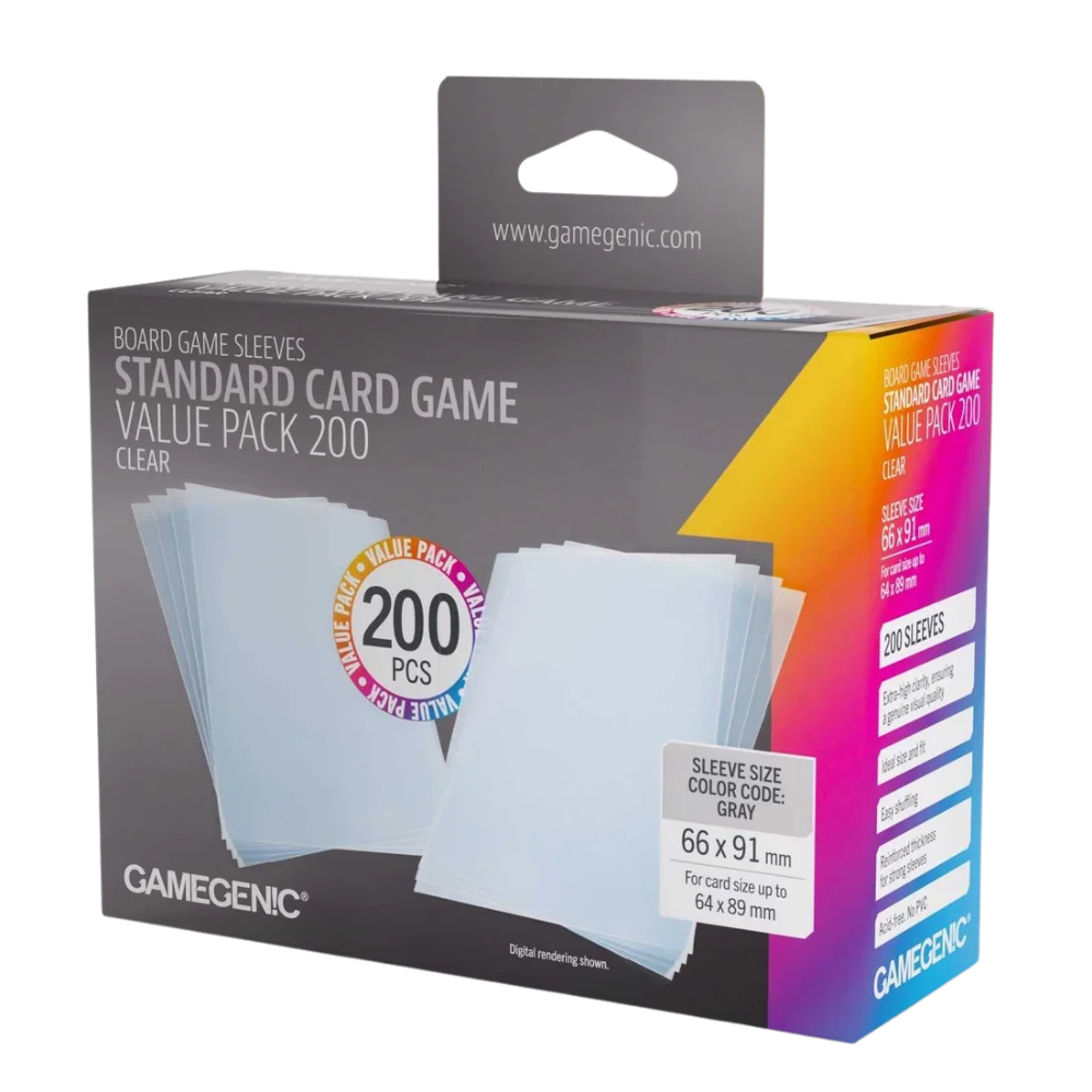 Gamegenic Prime Sleeves Standard Card Game-Size Value Pack (200)