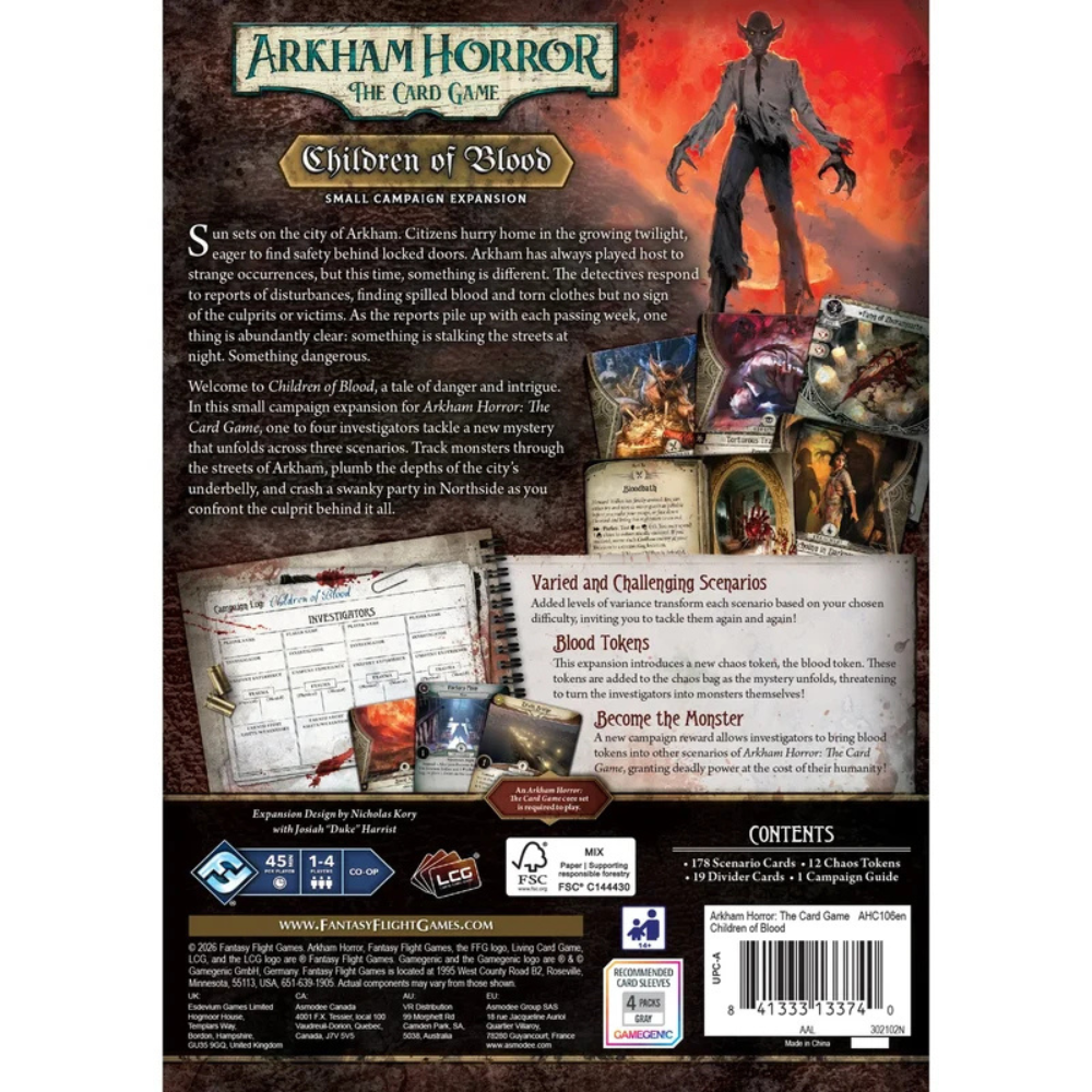 Arkham Horror: The Card Game - Children of Blood Small Campaign Expansion