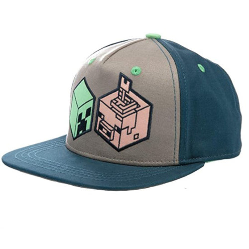 Minecraft Earth Creeper & Pig Head Snapback Cap (Youth)