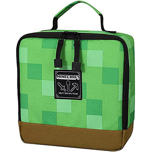 Minecraft Pixel Block Lunchbox Bag (Green)