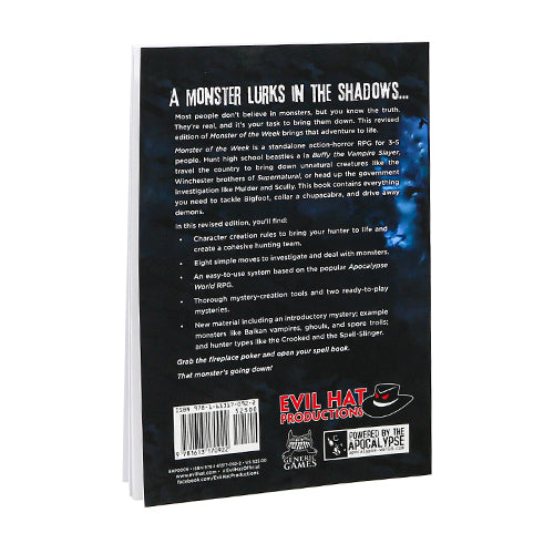 Monster of the Week RPG Back