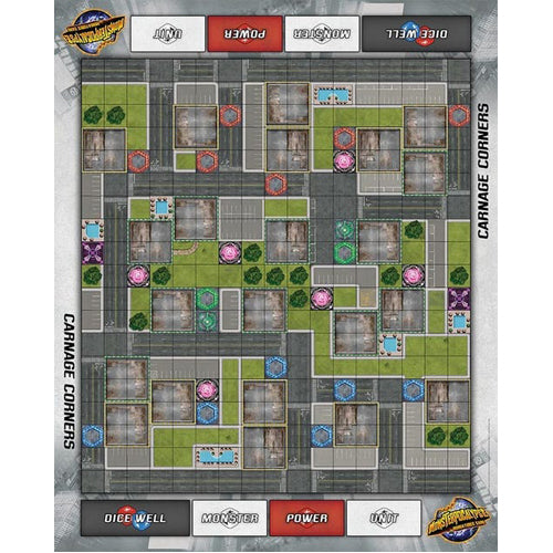 Monsterpocalypse Carnage Corners Fabric Playmat