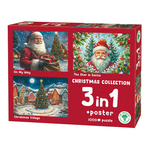Mr.Broccoli: 3 in 1 Puzzle 1000 Pieces Christmas