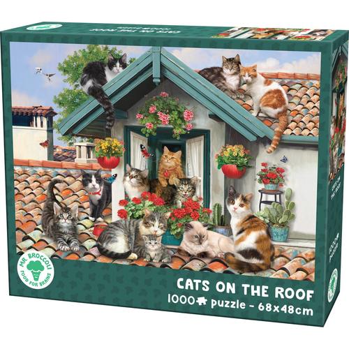 Mr.Broccoli: Puzzle 1000 Pieces Cats on the Roof