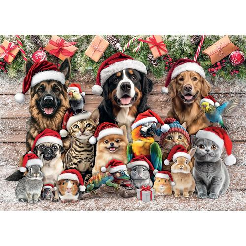Mr.Broccoli: Puzzle 1000 Pieces Christmas Hats Pets