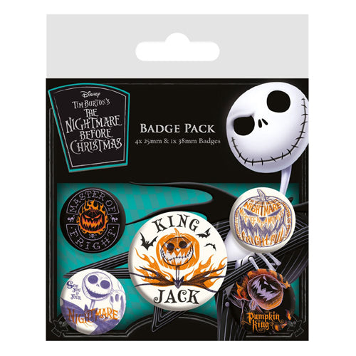 Nightmare before Christmas Pin-Back Buttons 5-Pack Colourful Shadows