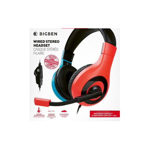 Nintendo Switch Wired Stereo Headset Red/Blue