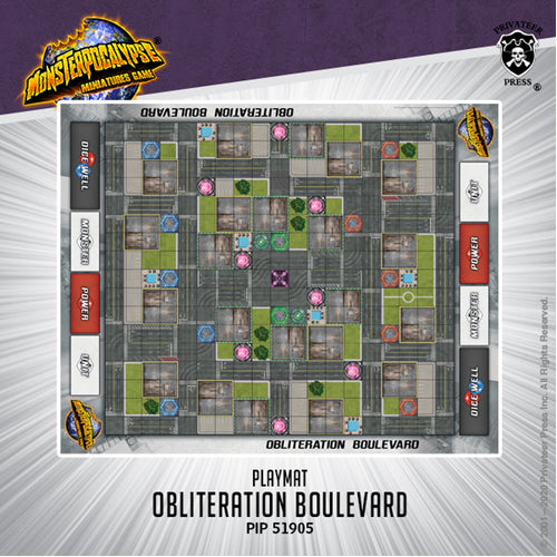 Obliteration Boulevard - Monsterpocalypse Fabric playmat