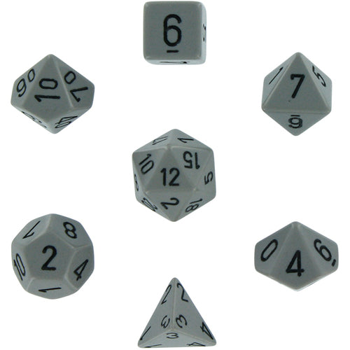 Opaque Poly 7 Set: Grey/Black