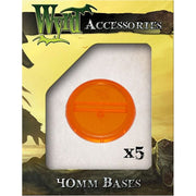 Orange 40mm Translucent Bases - 5 Pack