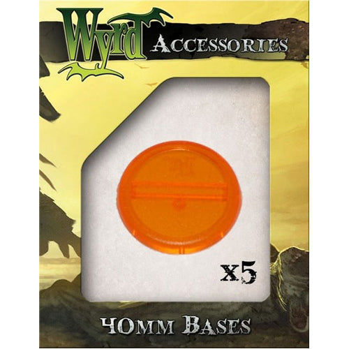 Orange 40mm Translucent Bases - 5 Pack
