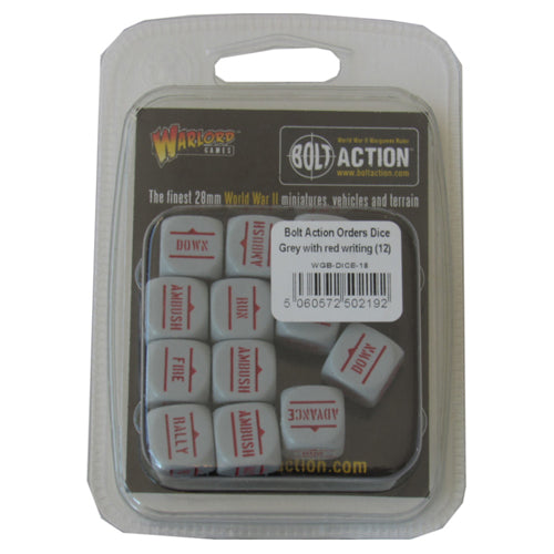 Order Dice - Grey with Red