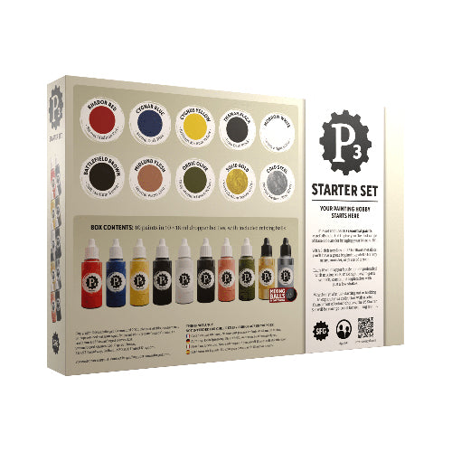 P3 Paints: Starter Set Dropper Bottle (10x 18ml)