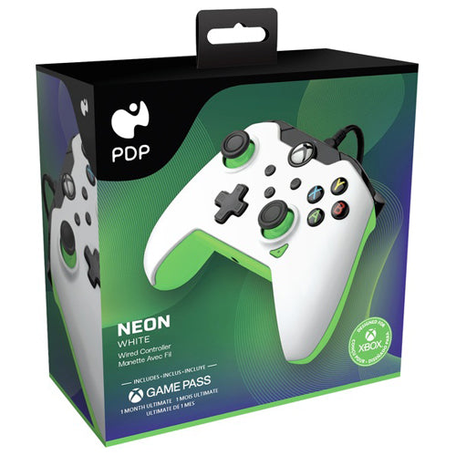 PDP Neon White Wired Controller - Xbox One/Series X