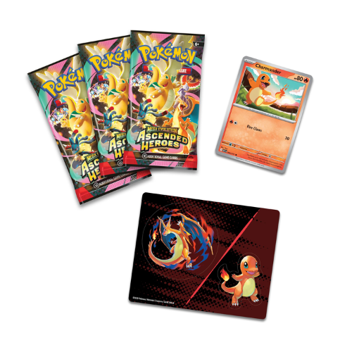 Pokémon JCC : Méga-évolution - Héros Ascendus - Collection d'Autocollants Techniques - Salamèche