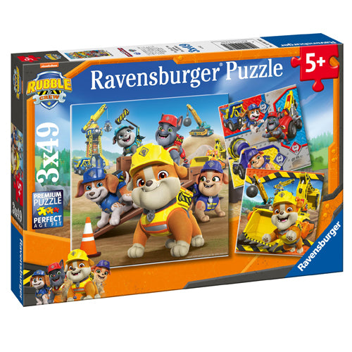 Paw Patrol Rubble & Crew 3 Puzzles - 49 Pieces