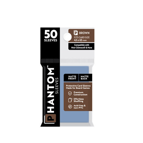 Phantom Sleeves: Brown Size (43mm x 65mm) - Matte/Matte (50)