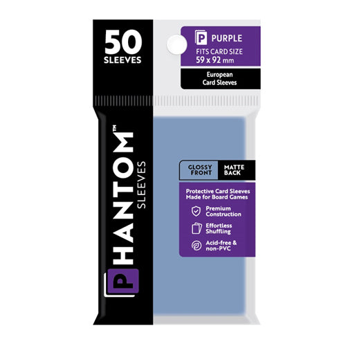 Phantom Sleeves: Purple Size (59mm x 92mm) - Gloss/Matte (50)