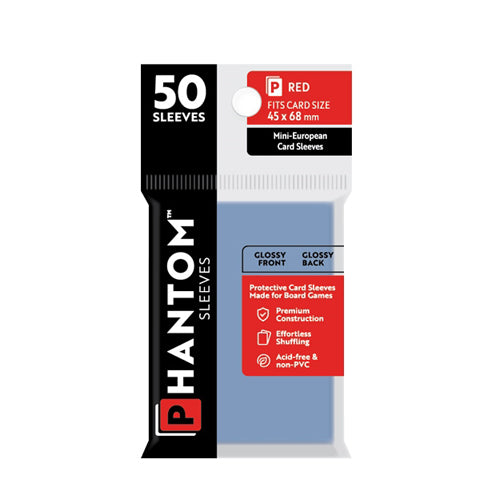 Phantom Sleeves: Red Size (45mm x 68mm) - Gloss/Gloss (50)