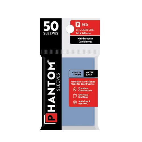 Phantom Sleeves: Red Size (45mm x 68mm) - Gloss/Matte (50)