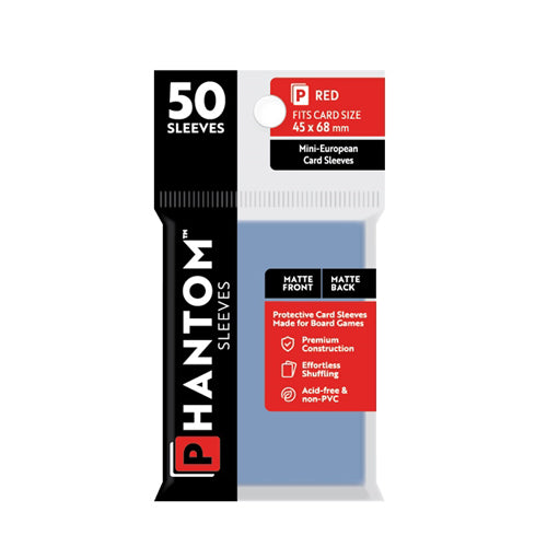 Phantom Sleeves: Red Size (45mm x 68mm) - Matte/Matte (50)