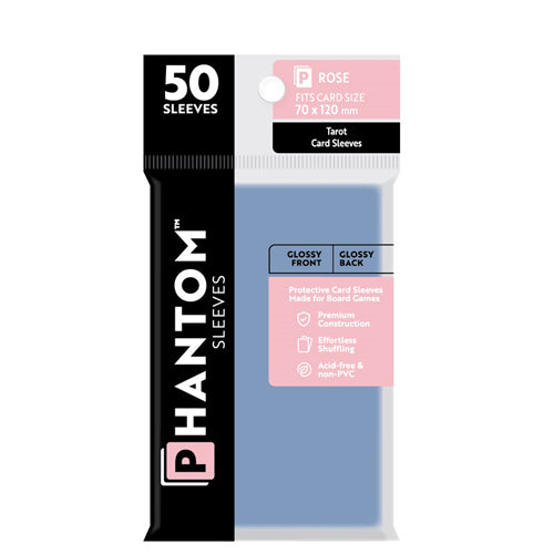 Phantom Sleeves: Rose Size (70mm x 120mm) - Gloss/Gloss (50)