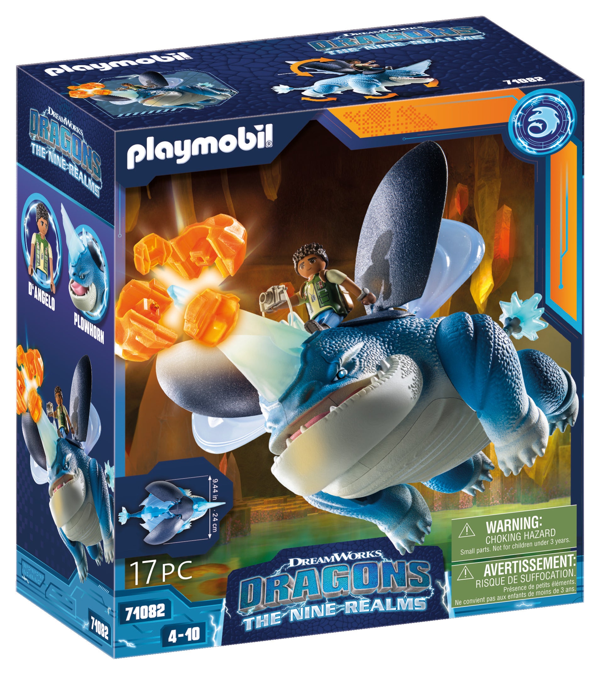 Playmobil 71082 How to Train your Dragon: Nine Realms Plowhorn and D'Angelo