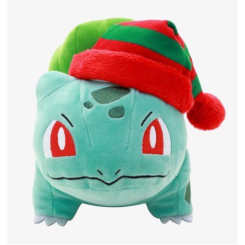 Pokemon - 8" Seasonal Plush (Holiday) Bulbasaur with Striped Hat