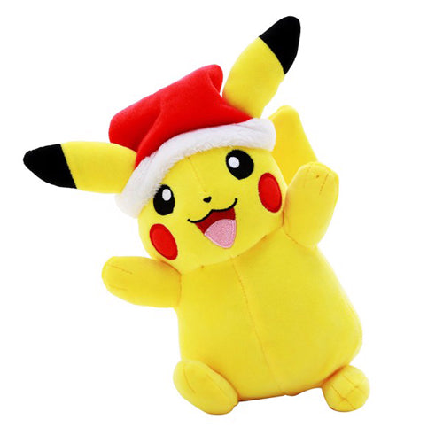Pokemon - 8" Seasonal Plush (Holiday) Pikachu with Santa Hat