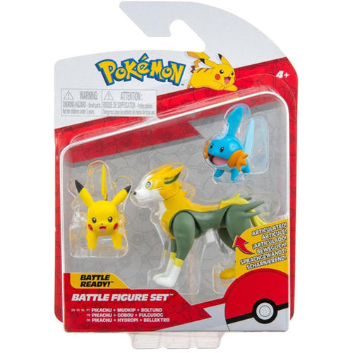 Pokemon - Battle Figure Set (3PK: Mudkip, Pikachu #1, Boltund) W12