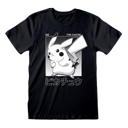 Pokemon T-Shirt Halftone Pikachu Size L