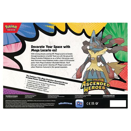 Pokemon TCG: Mega Evolution Ascended Heroes - Premium Poster Collection - Mega Lucario