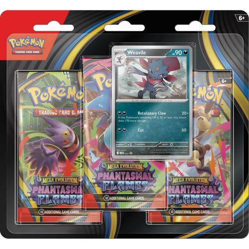 Pokemon TCG: Mega Evolution Phantasmal Flames - Triple Blister - Weavile