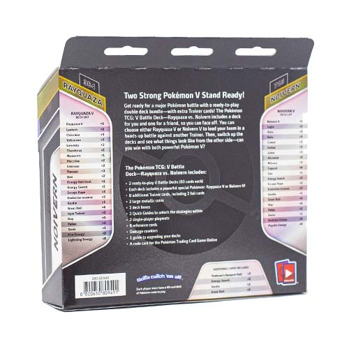 Pokemon TCG: Rayquaza V vs Noivern V Battle Deck Bundle