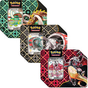 Pokemon TCG: Scarlet & Violet 4.5 Paldean Fates 5-Booster Tin - Great Tusk/Iron Treads/Charizard - 3 Set