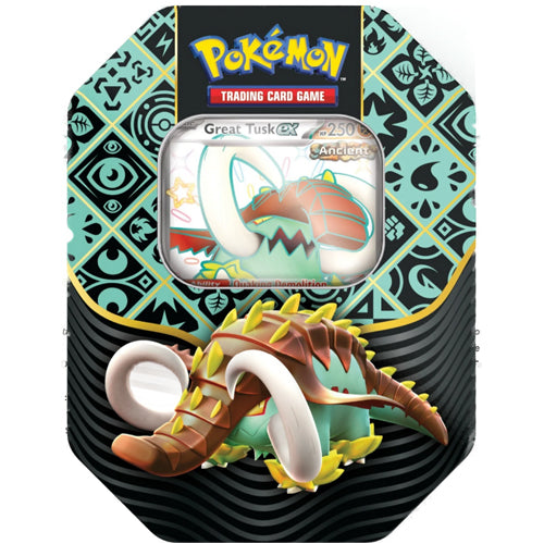 Pokemon TCG: Scarlet & Violet 4.5 Paldean Fates Tin - Great Tusk