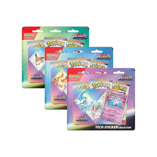 Pokemon TCG: Scarlet & Violet – Prismatic Evolution - Tech Sticker Collection - 3 set