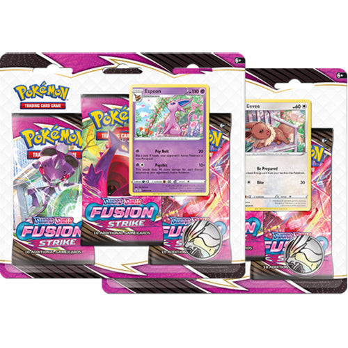 Pokemon TCG: Sword & Shield Fusion Strike 3-Pack Booster - 2 Set