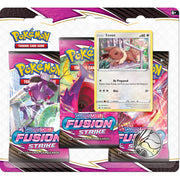 Pokemon TCG: Sword & Shield Fusion Strike 3-Pack Booster - Eevee