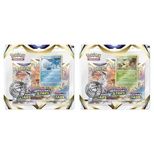 Pokemon TCG: Sword & Shield Brilliant Stars 3-Pack Booster - 2 Set