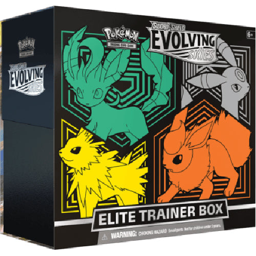 Pokemon TCG: Sword & Shield Evolving Skies Elite Trainer Box - Leafeon, Umbreon, Jolteon, Flareon